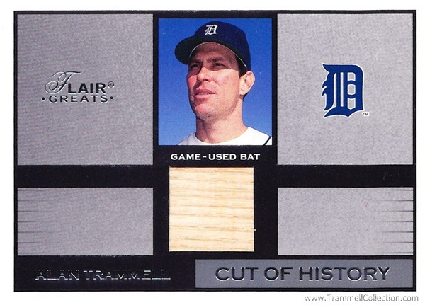 2003 Fleer Flair Greats Cut of History Bat #NNO