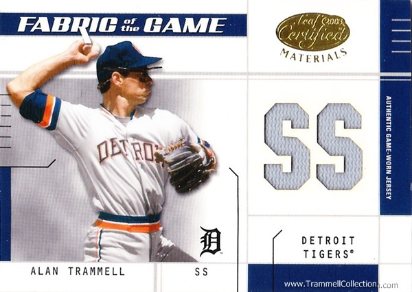 2003 Leaf Certified Materials Fabric of the Game Position #12 /100