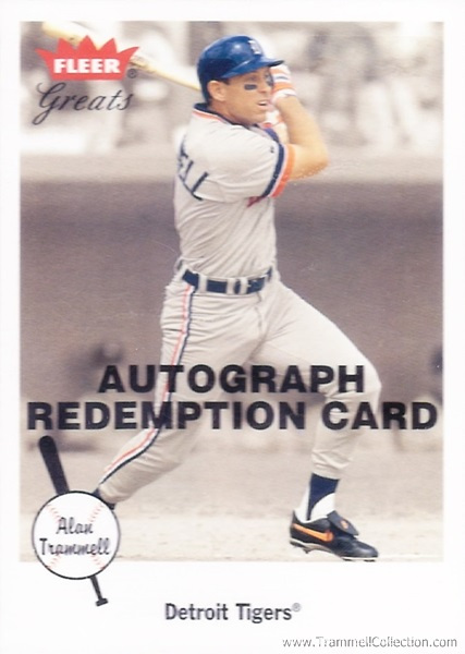 2002 Fleer Greats of the Game Autograph Redemption Card #NNO