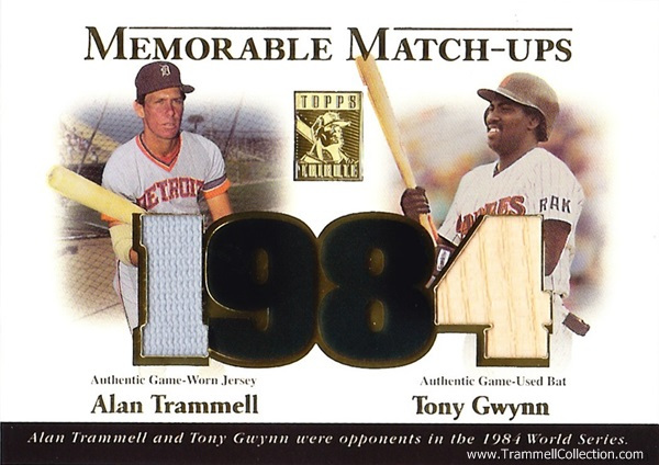2003 Topps Tribute Memorable Matchups #MMR-TG /84