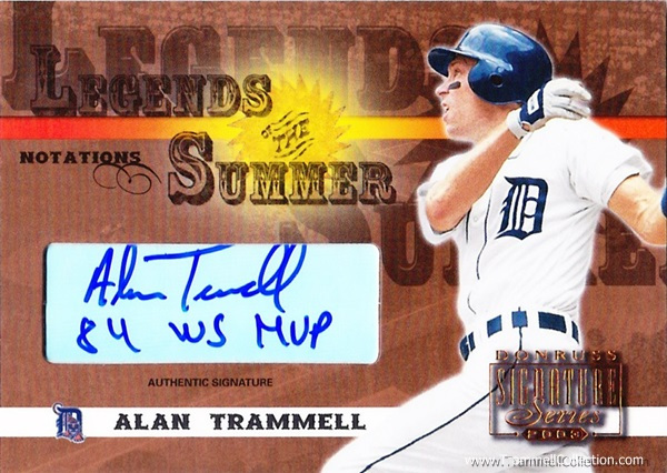 2003 Donruss Signature Series Legends of Summer Autograph Notations #2 /250
