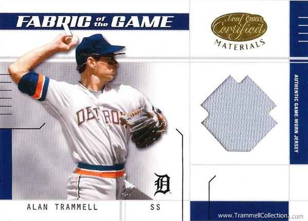 2003 Leaf Certified Materials Fabric of the Game Base #12 /100